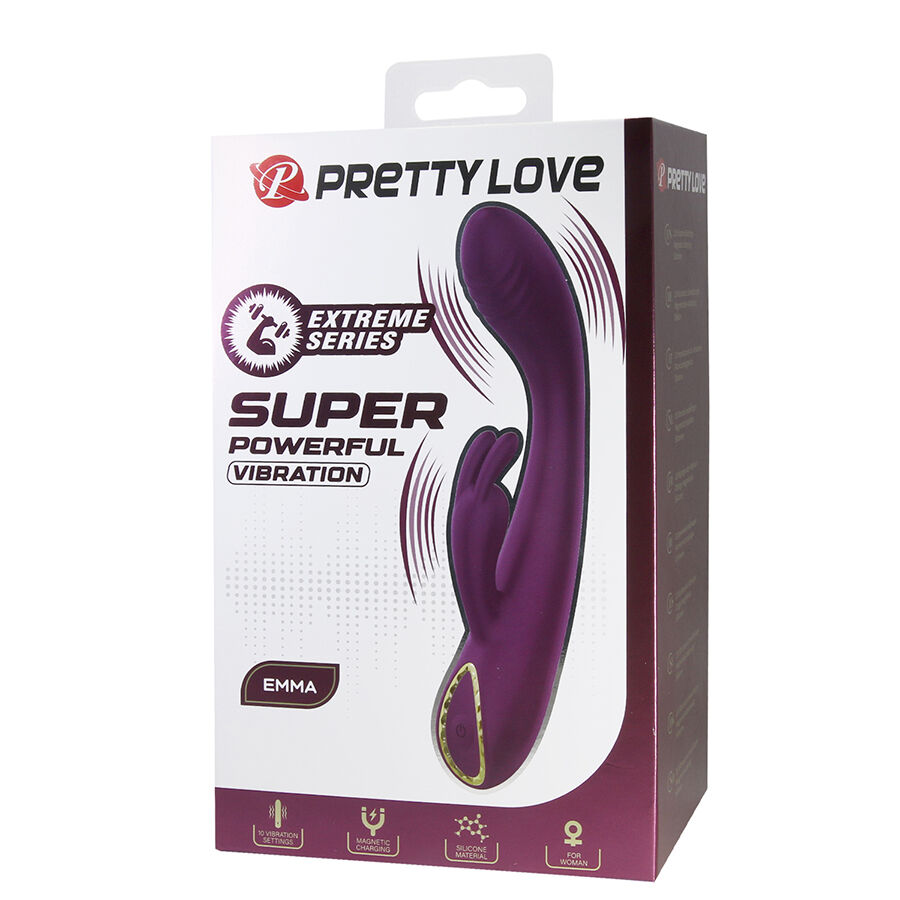 PRETTY LOVE - EMMA RABBIT PURPLE VIBRATOR WITH STIMULATOR - Afbeelding 6