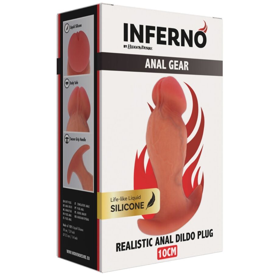 HIDDEN DESIRE - INFERNO REALISTIC BUTTPLUG 10 CM - Afbeelding 6