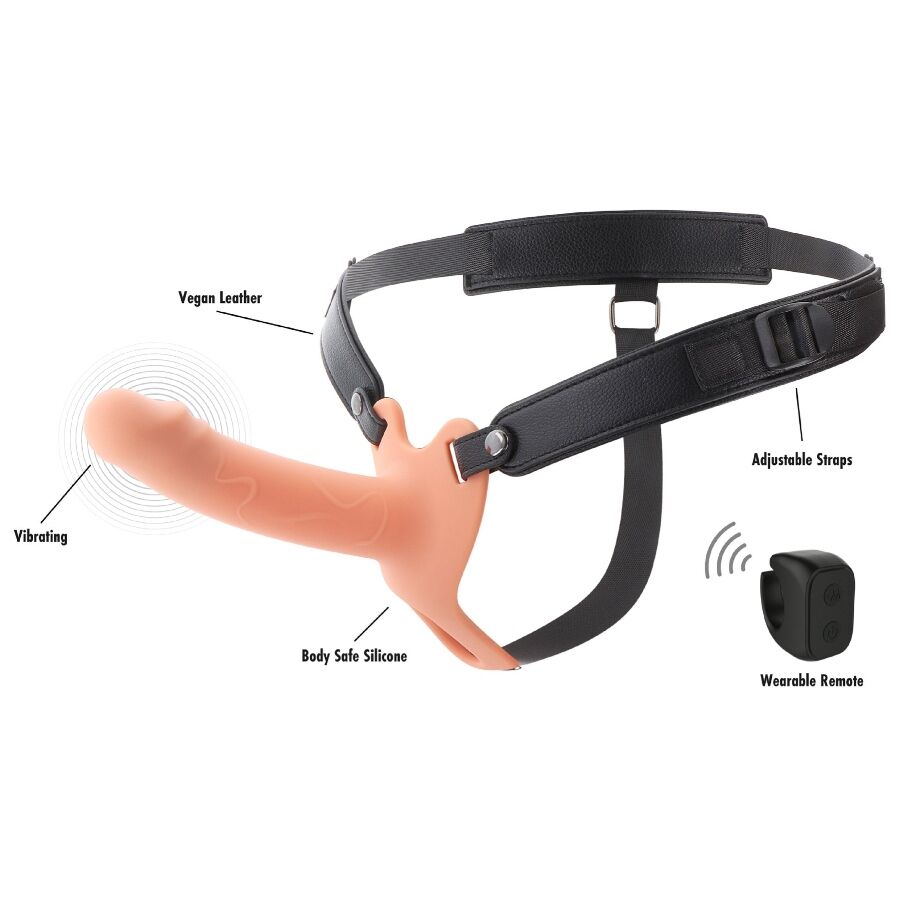 HIDDEN DESIRE - INFERNO VIBRATING PENIS SLEEVE STRAP-ON 16 CM - Afbeelding 5