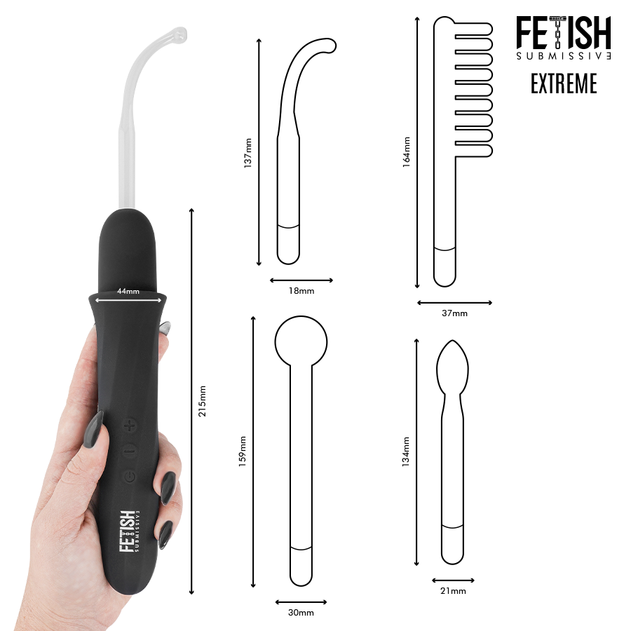 FETISH SUBMISSIVE - HIGH FREQUENCY ELECTROSTIMULATION WAND - Afbeelding 6