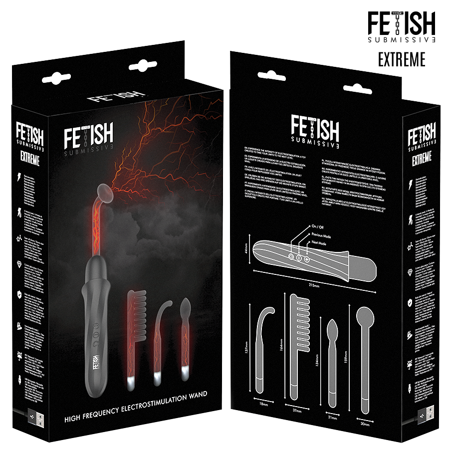 FETISH SUBMISSIVE - HIGH FREQUENCY ELECTROSTIMULATION WAND - Afbeelding 7