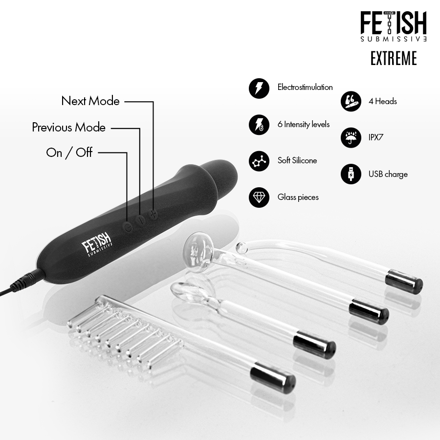 FETISH SUBMISSIVE - HIGH FREQUENCY ELECTROSTIMULATION WAND - Afbeelding 4