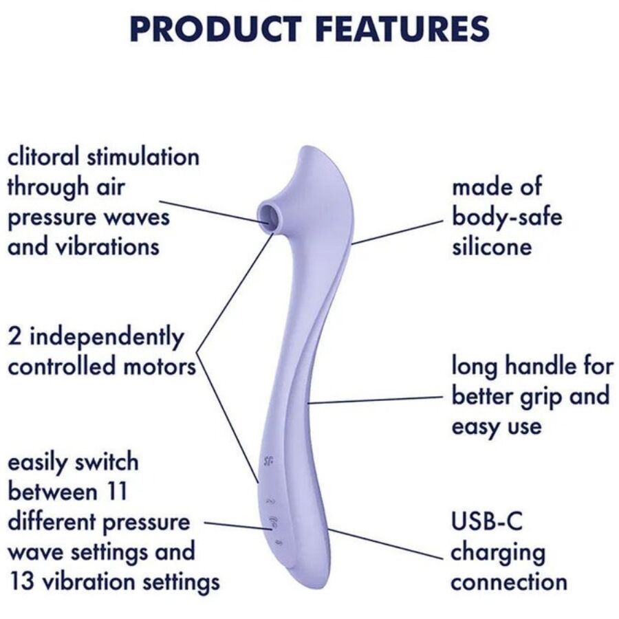 SATISFYER - EASY LOVER VIBRATOR & AIR PULSE STIMULATOR - Afbeelding 5