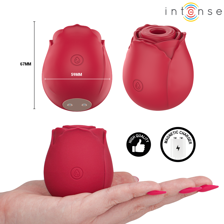 INTENSE - CAMELLIA CLITORAL SUCTION ROSE BY WAVES BORDEAUX - Afbeelding 2