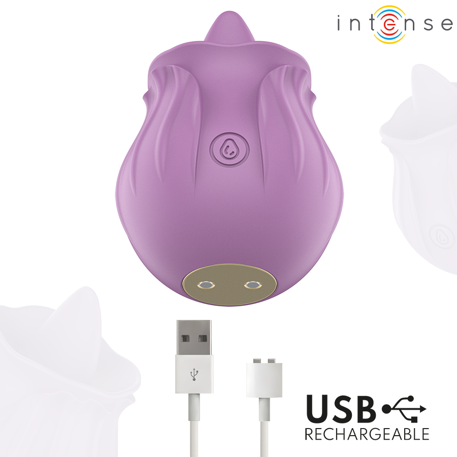 INTENSE - AZALEA FLOWER CLIT STIMULATING 10 VIBRATIONS PURPLE - Afbeelding 5