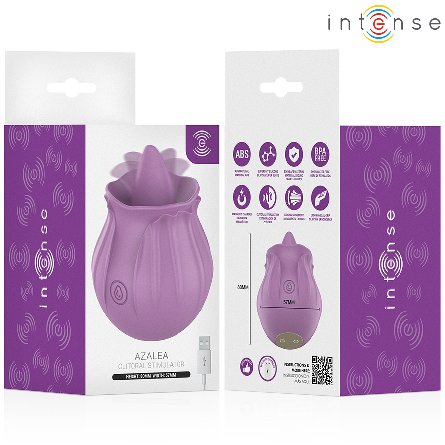 INTENSE - AZALEA FLOWER CLIT STIMULATING 10 VIBRATIONS PURPLE - Afbeelding 6