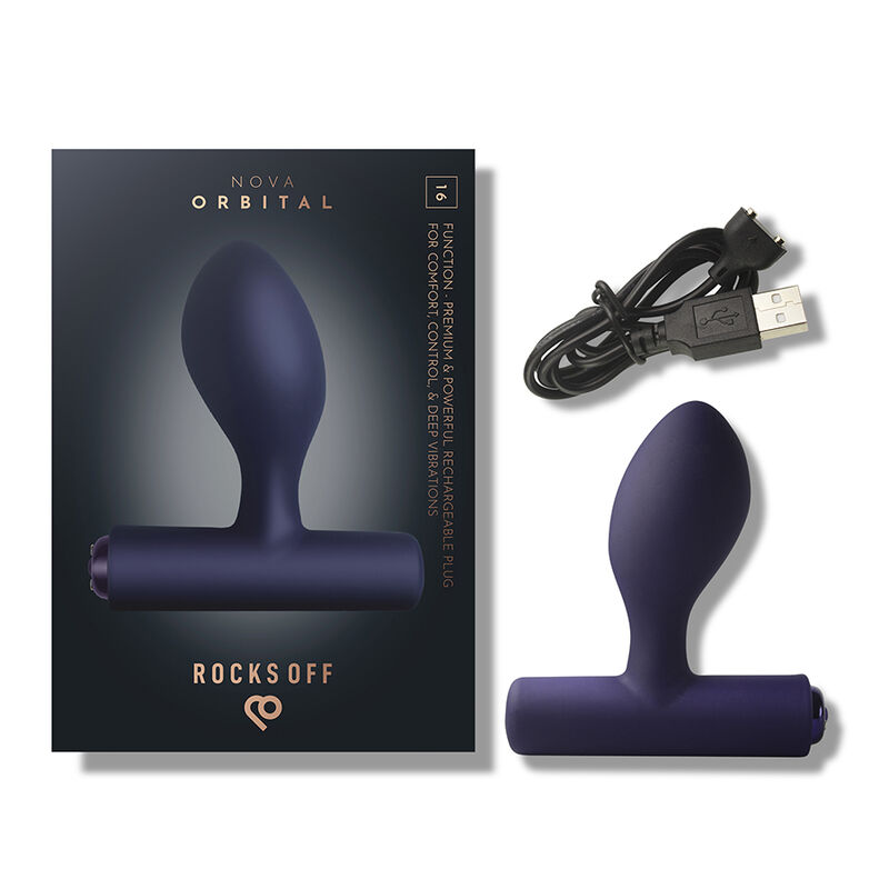 ROCKS-OFF - NOVA ORBITAL RECHARGEABLE PREMIUM & POWERFUL ANAL PLUG 16 FUNCTION BLUE - Afbeelding 4