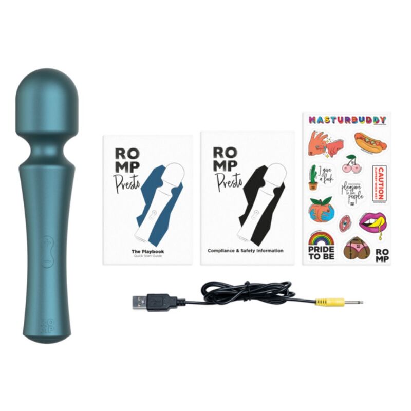 ROMP - PRESTO MINI WAND VIBRATOR FLEXIBLE HEAD GREEN - Afbeelding 11