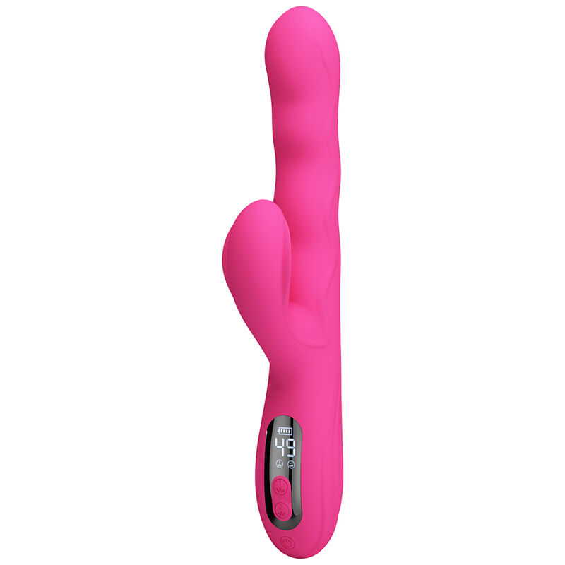 PRETTY LOVE - WINTERS MULTIFUNCTION RABBIT VIBRATOR WITH LED DISPLAY PINK - Afbeelding 7