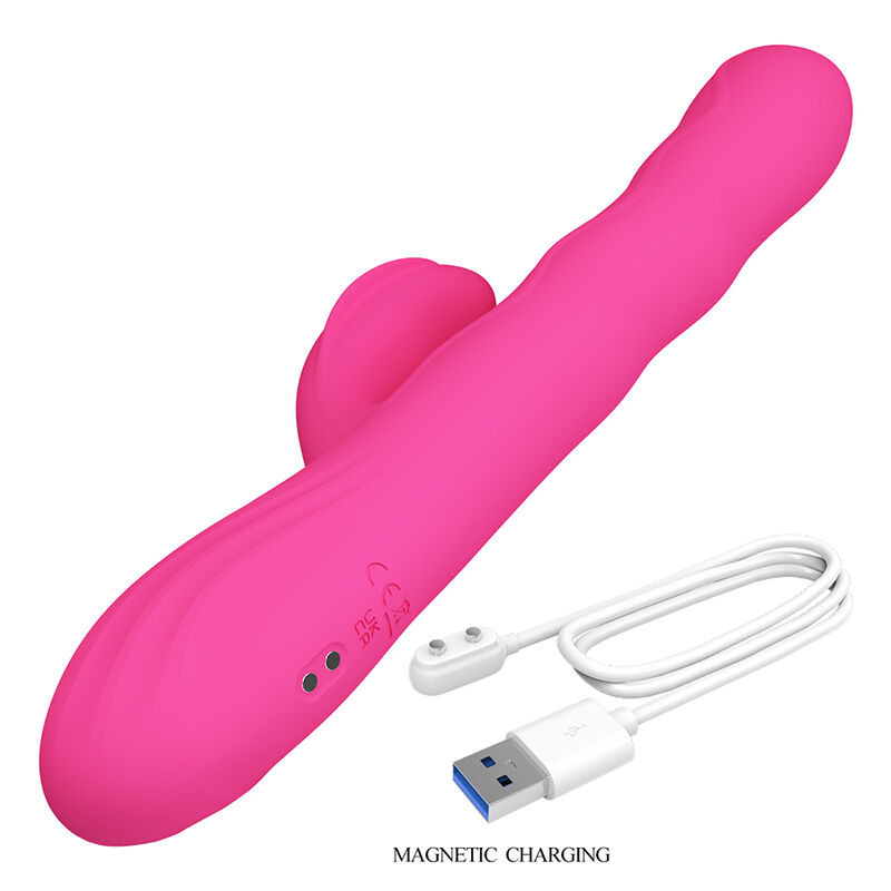 PRETTY LOVE - WINTERS MULTIFUNCTION RABBIT VIBRATOR WITH LED DISPLAY PINK - Afbeelding 8
