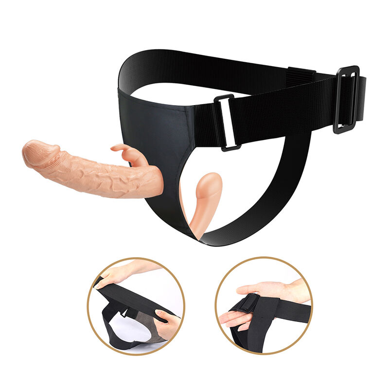BAILE - CHARLOTTE HOLLOW DOUBLE PENETRATION STRAP-ON FLESH - Afbeelding 4