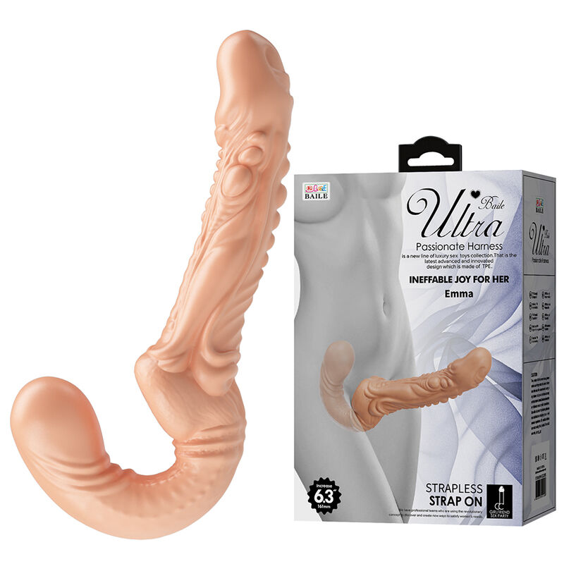BAILE - EMMA TEXTURED DOUBLE PENETRATION STRAP-ON FLESH - Afbeelding 8