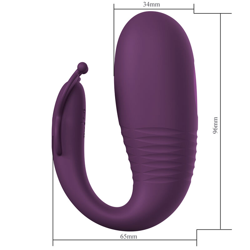 PRETTY LOVE - KLAY THRUSTING EGG VIBRATOR APP CONTROL PURPLE - Afbeelding 5