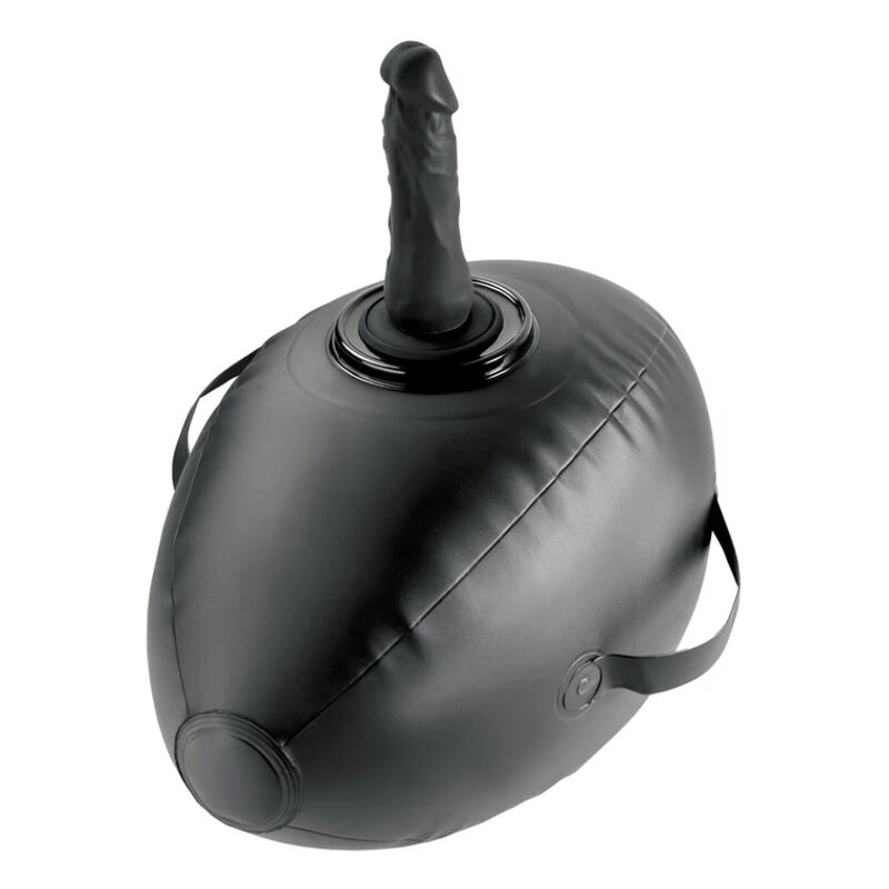 FETISH FANTASY SERIES - BODY DOCK INFLATABLE LOVE BALL WITH DILDO BLACK 41.9 CM - Afbeelding 3
