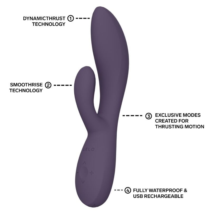 LELO - INA THRUST RABBIT THRUSTING VIBRATOR PURPLE - Afbeelding 6