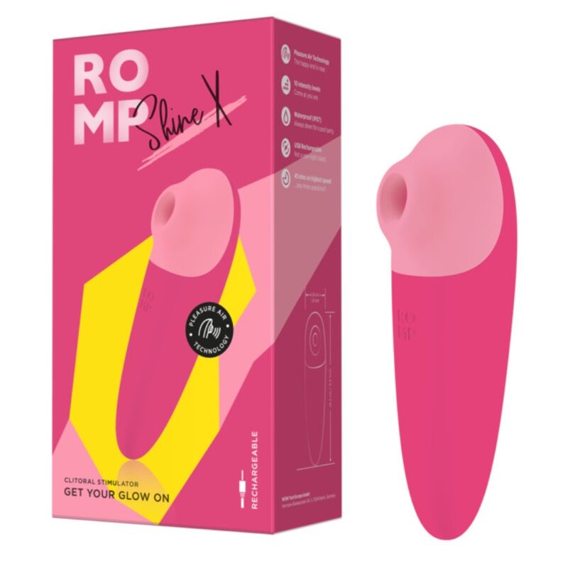 ROMP - SHINE X CLITORAL SUCTION 10 LEVELS PINK - Afbeelding 10