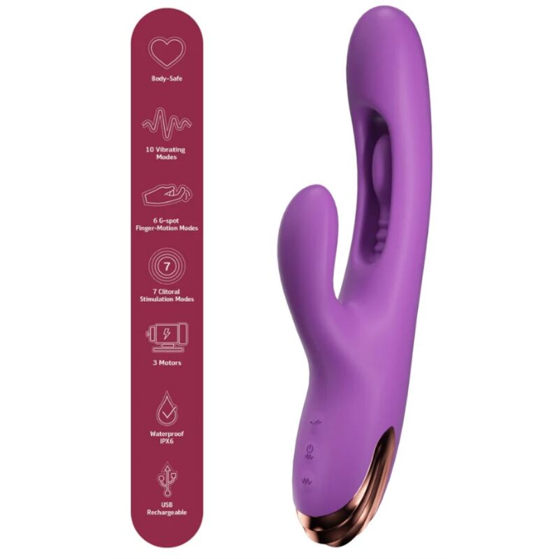 SHE.E.O - RABBIT G-SPOT VIBRATOR WITH DIGITAL MOVEMENT PURPLE - Afbeelding 2