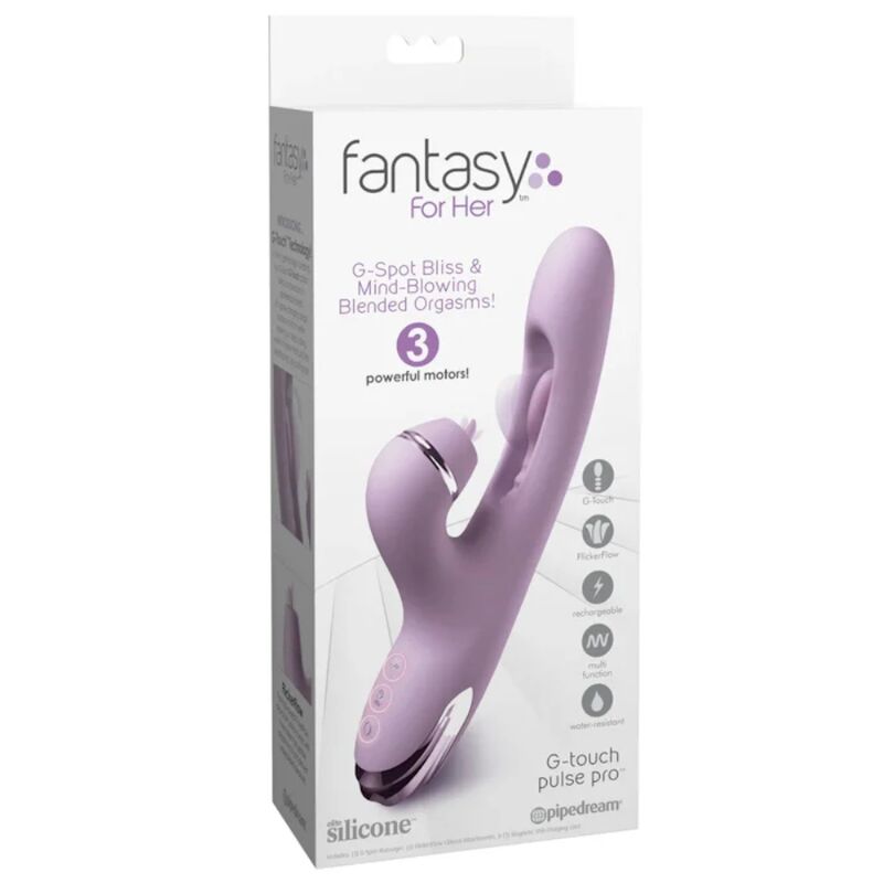 FANTASY FOR HER - G-TOUCH PULSE PRO PURPLE G-SPOT & CLITORAL RABBIT VIBRATOR - Afbeelding 2