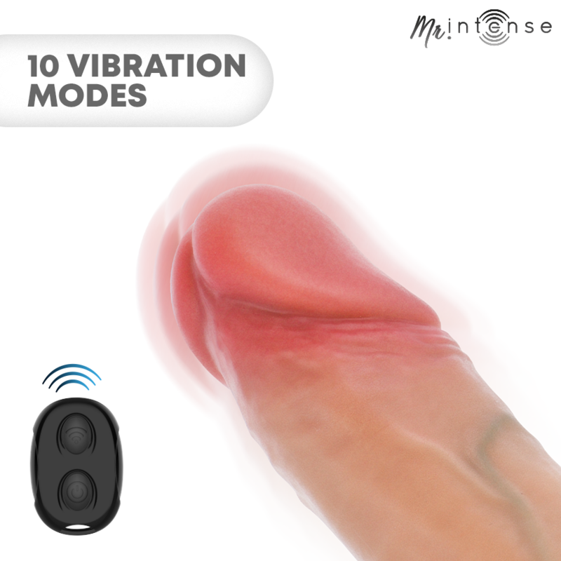 MR INTENSE - ARNOLD L VIBRATOR SILICONE PENIS SLEEVE WITH REMOTE CONTROL 16 CM -Ø- 4.5 CM - Afbeelding 2