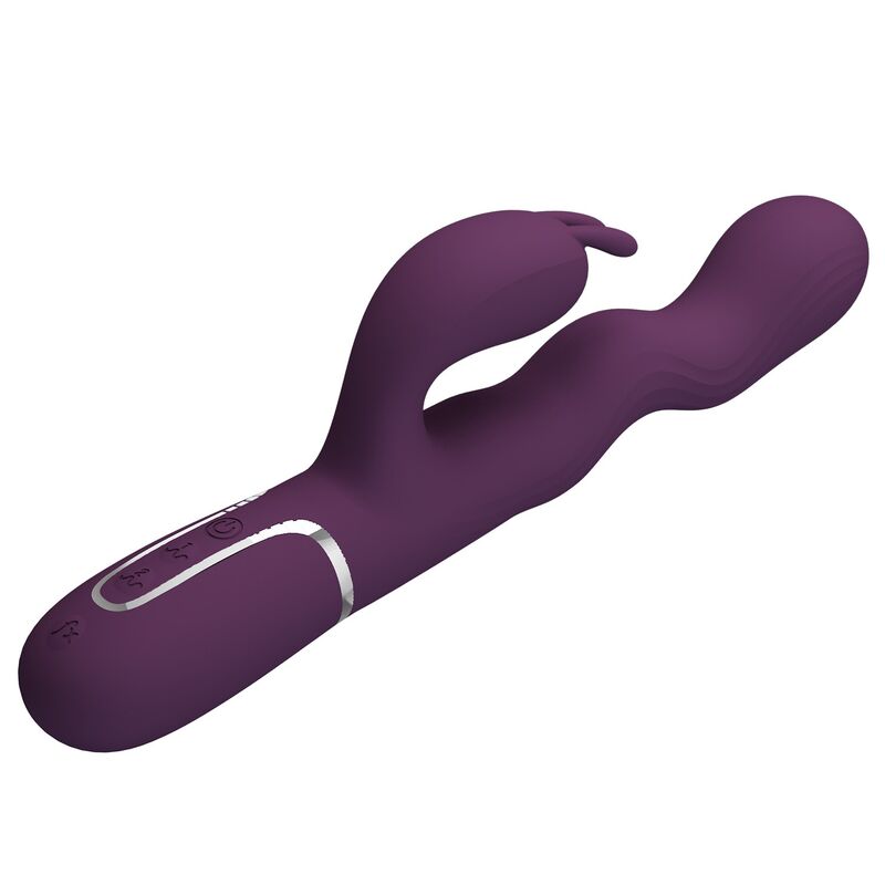 PRETTY LOVE - LOURSEN RABBIT VIBRATOR WITH THRUSTING MOTION AND 7 VIBRATIONS USB RECHARGEABLE PURPLE - Afbeelding 11