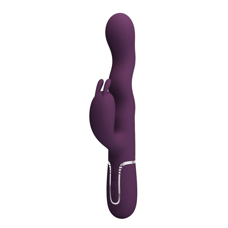 PRETTY LOVE - LOURSEN RABBIT VIBRATOR WITH THRUSTING MOTION AND 7 VIBRATIONS USB RECHARGEABLE PURPLE - Afbeelding 3