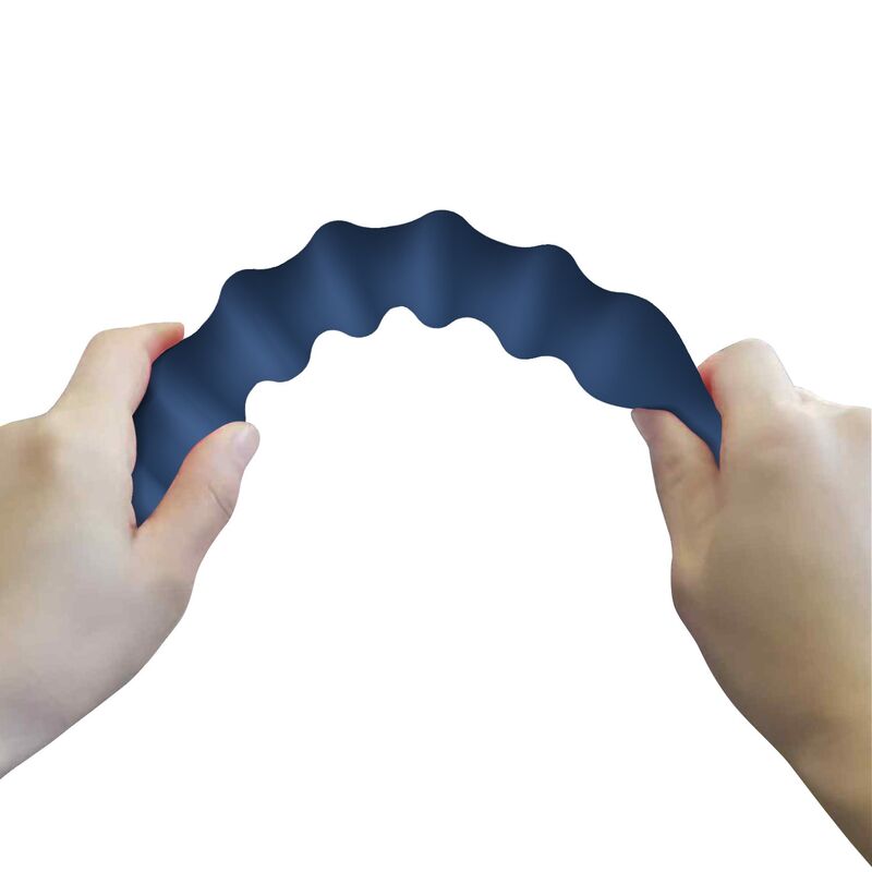 MR PLAY - BLUE SILICONE ANAL BEADS & ANAL PLUG -Ø- 3,4 CM - 28.5 CM - Afbeelding 3