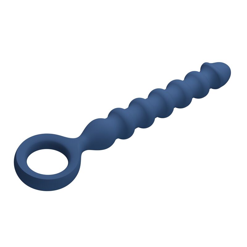 MR PLAY - BLUE SILICONE ANAL BEADS & ANAL PLUG -Ø- 3,4 CM - 28.5 CM - Afbeelding 9