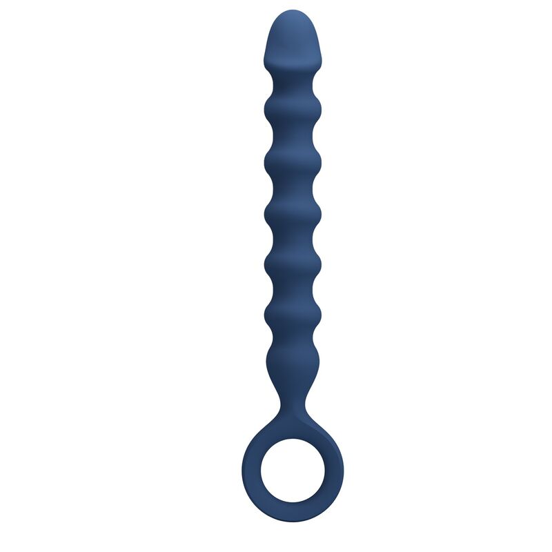 MR PLAY - BLUE SILICONE ANAL BEADS & ANAL PLUG -Ø- 3,4 CM - 28.5 CM - Afbeelding 5