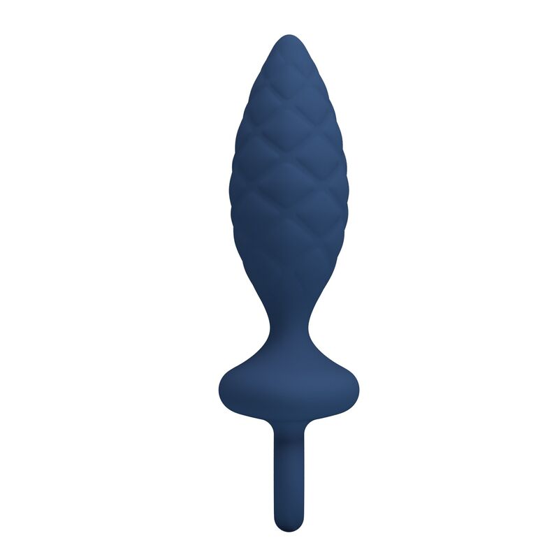 MR PLAY - TEXTURED ANAL PLUG WITH RING BLUE M - Afbeelding 4