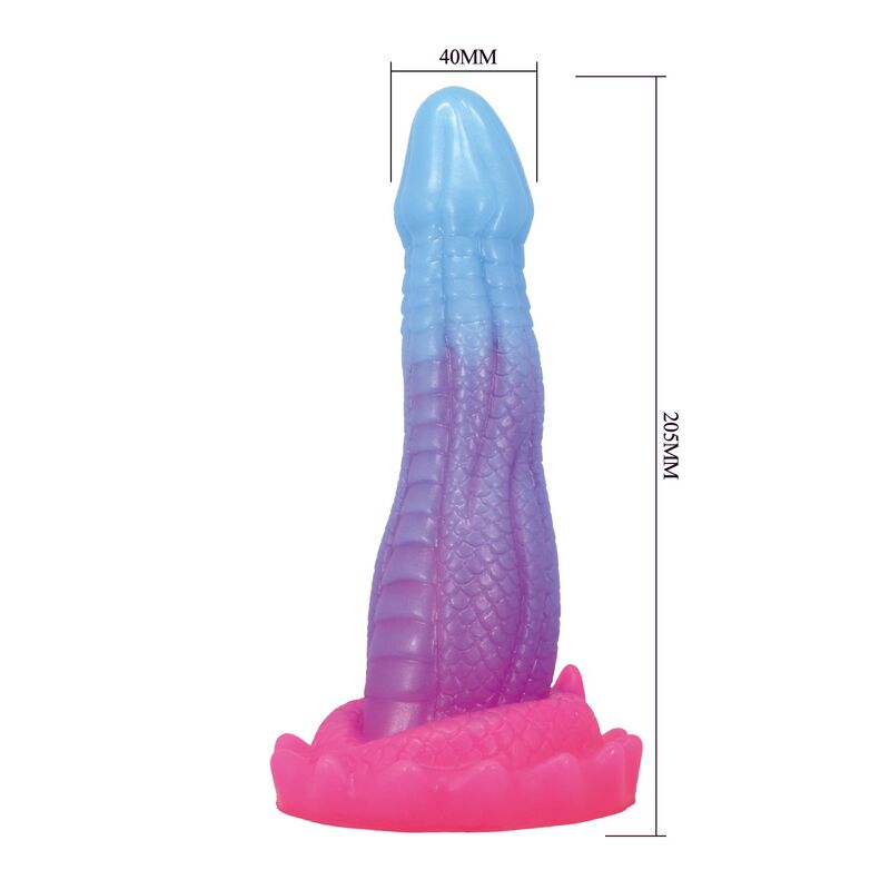 POWER MONSTERS - VOID PYTHON FANTASY DILDO WITH SUCTION CUP 20.5 CM Ø 5.2 CM BLUE, PURPLE & PINK - Afbeelding 9