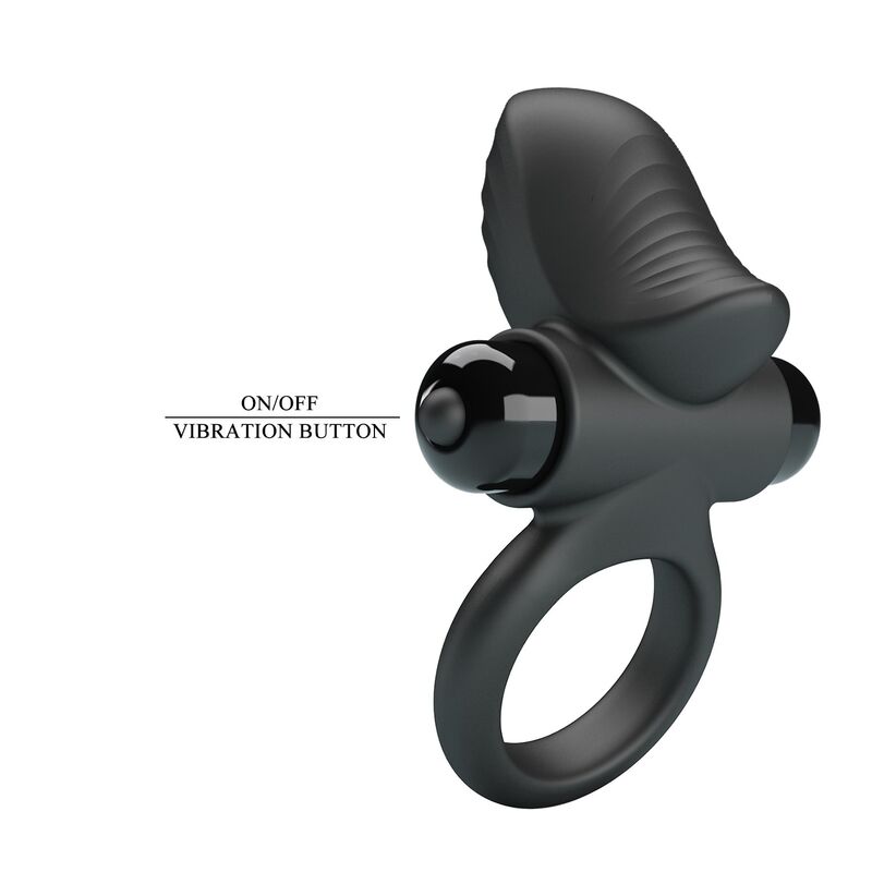 PRETTY LOVE - ADRIEN VIBRATING PENIS RING 10 FUNCTIONS BLACK - Afbeelding 11