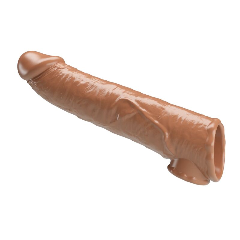 PRETTY LOVE - ADJUSTABLE PENIS EXTENSION SLEEVE 26 CM Ø 4 CM BROWN - Afbeelding 2