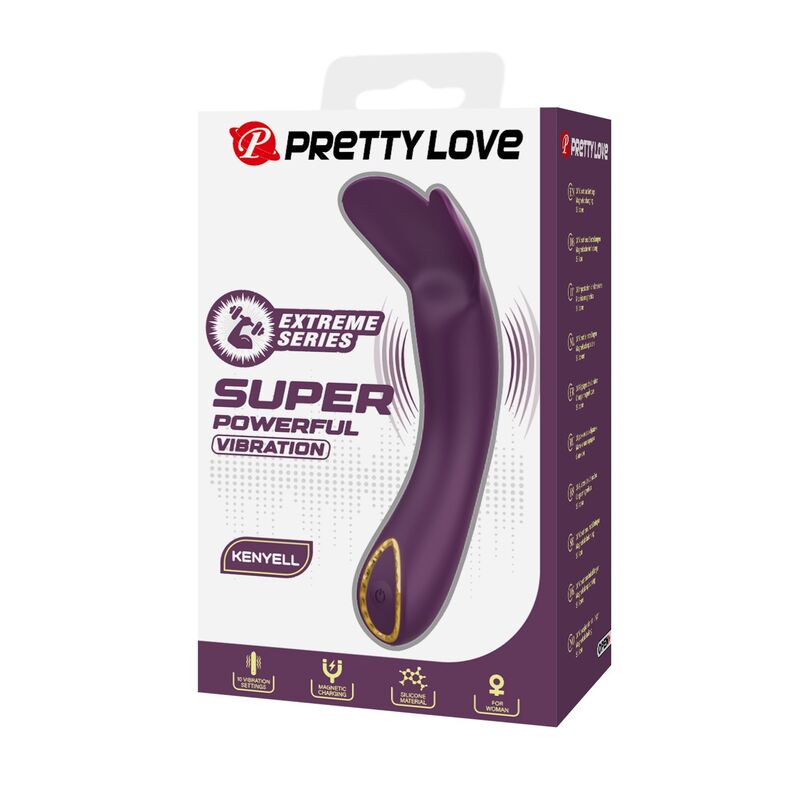 PRETTY LOVE - KENYELL RECHARGEABLE VIBRATOR 10 FUNCTIONS PURPLE - Afbeelding 7
