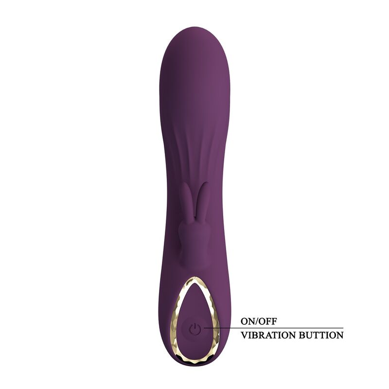 PRETTY LOVE - LANDYN RECHARGEABLE RABBIT VIBRATOR 10 FUNCTIONS PURPLE - Afbeelding 2