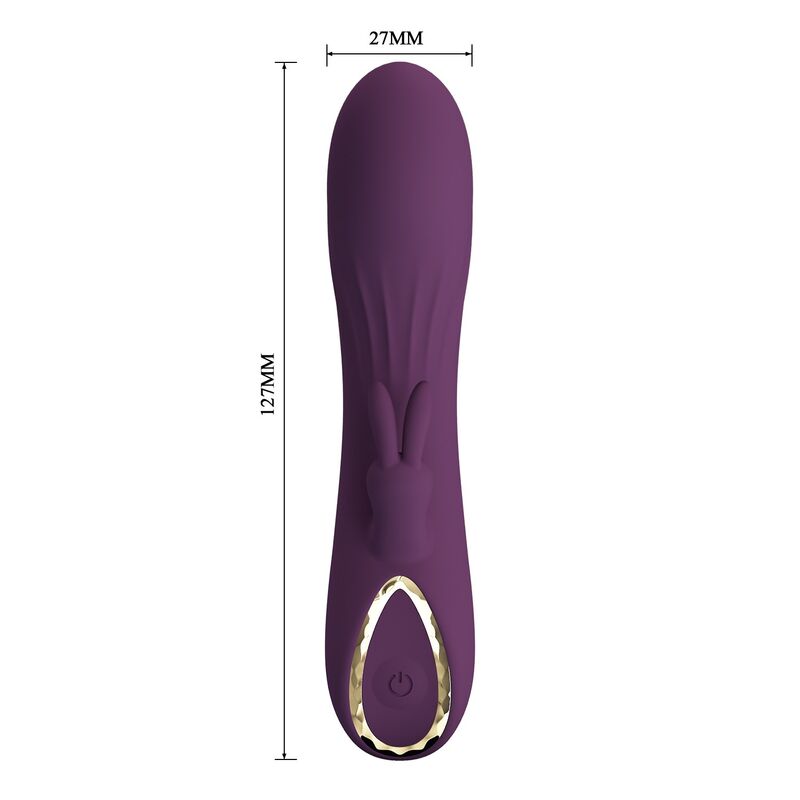 PRETTY LOVE - LANDYN RECHARGEABLE RABBIT VIBRATOR 10 FUNCTIONS PURPLE - Afbeelding 4