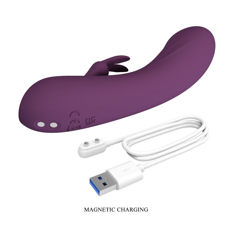 PRETTY LOVE - LANDYN RECHARGEABLE RABBIT VIBRATOR 10 FUNCTIONS PURPLE - Afbeelding 5