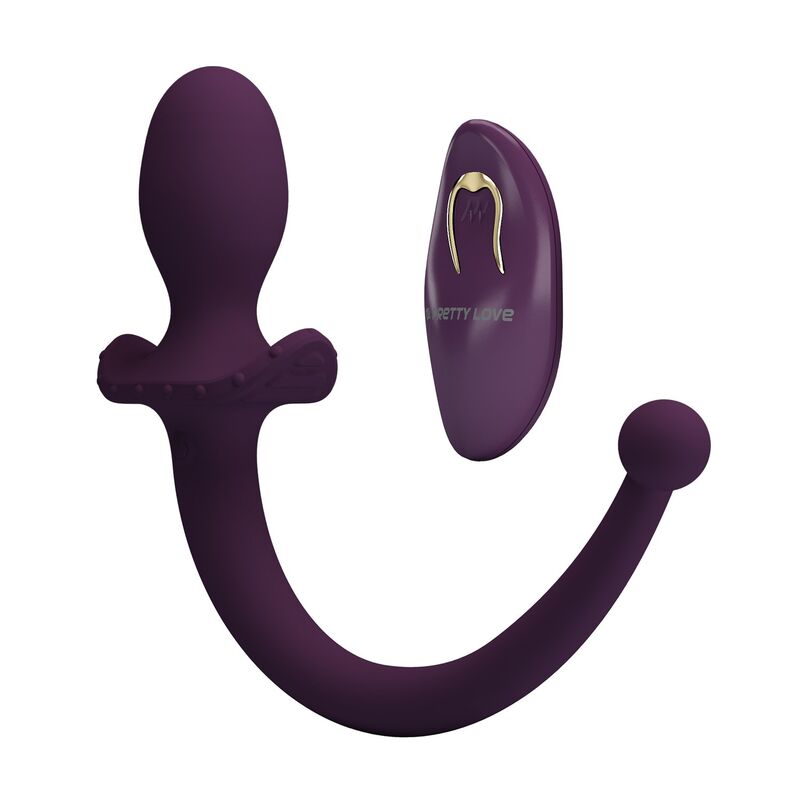 PRETTY LOVE - LIOEA VIBRATING ANAL PLUG WITH TAIL 12 FUNCTIONS PURPLE REMOTE CONTROL - Afbeelding 2