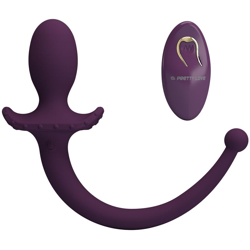 PRETTY LOVE - LIOEA VIBRATING ANAL PLUG WITH TAIL 12 FUNCTIONS PURPLE REMOTE CONTROL - Afbeelding 4