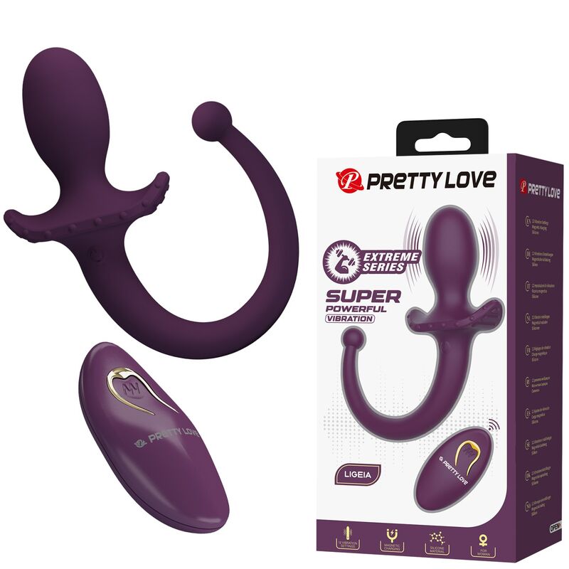 PRETTY LOVE - LIOEA VIBRATING ANAL PLUG WITH TAIL 12 FUNCTIONS PURPLE REMOTE CONTROL - Afbeelding 10