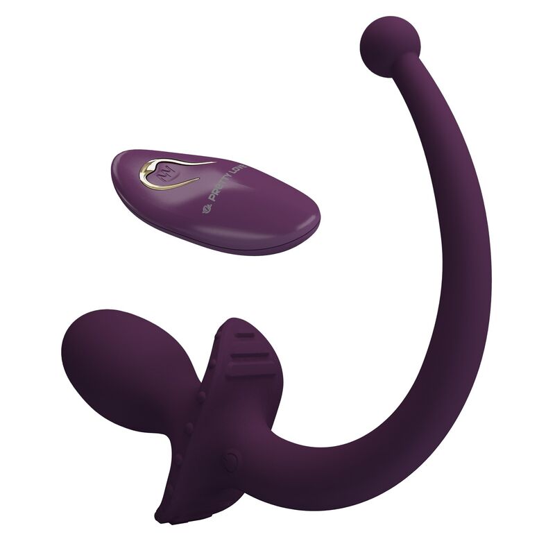 PRETTY LOVE - LIOEA VIBRATING ANAL PLUG WITH TAIL 12 FUNCTIONS PURPLE REMOTE CONTROL - Afbeelding 3
