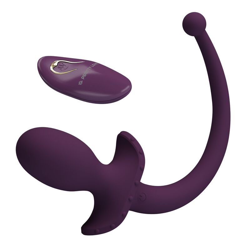 PRETTY LOVE - LIOEA VIBRATING ANAL PLUG WITH TAIL 12 FUNCTIONS PURPLE REMOTE CONTROL - Afbeelding 5