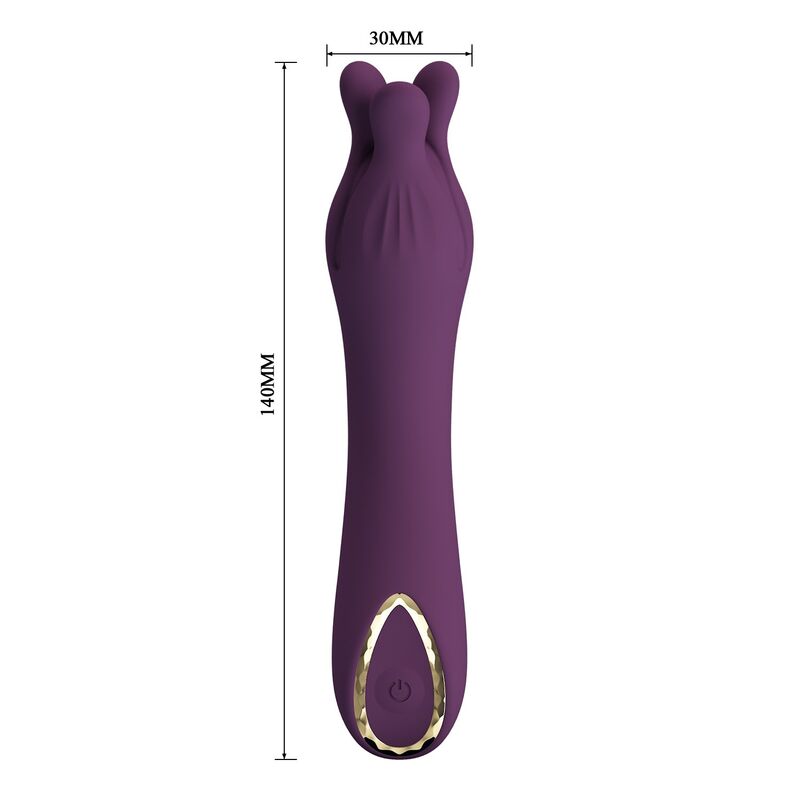 PRETTY LOVE - LUNAO RECHARGEABLE VIBRATOR 10 FUNCTIONS PURPLE - Afbeelding 4