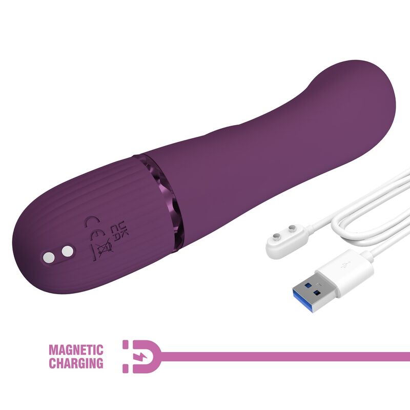 PRETTY LOVE - MARGIE RECHARGEABLE RABBIT VIBRATOR 10 FUNCTIONS PURPLE - Afbeelding 6
