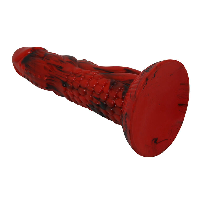 POWER MONSTERS - MINOTAUR FANTASY DILDO WITH SUCTION CUP 21 CM Ø 5 CM RED & BLACK - Afbeelding 5