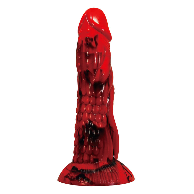 POWER MONSTERS - MINOTAUR FANTASY DILDO WITH SUCTION CUP 21 CM Ø 5 CM RED & BLACK - Afbeelding 4