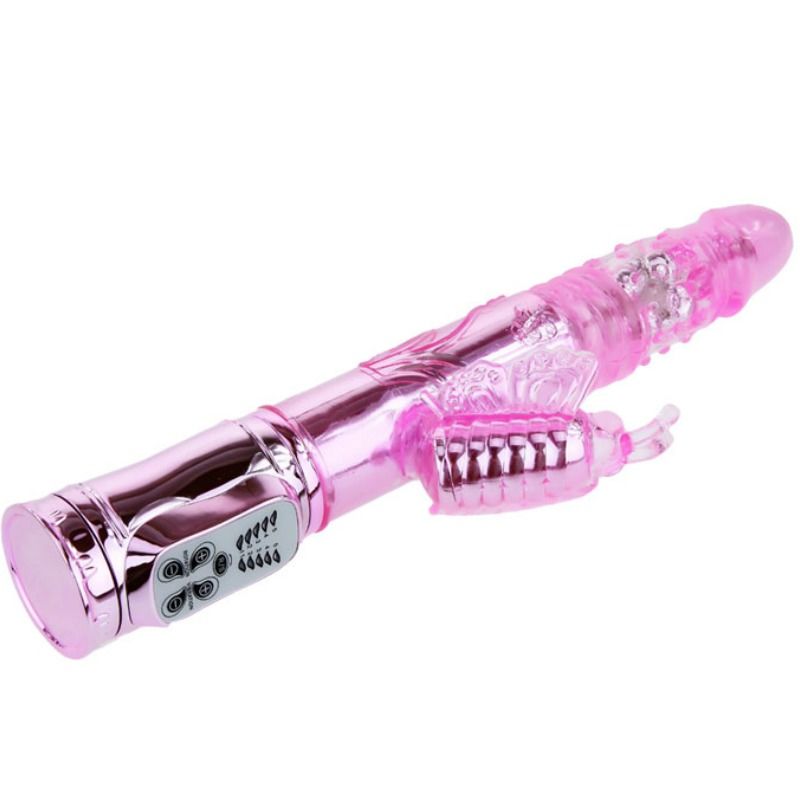 BAILE - RECHARGEABLE VIBRATOR WITH ROTATION AND THROBBING BUTTERF STIMULATOR - Afbeelding 2