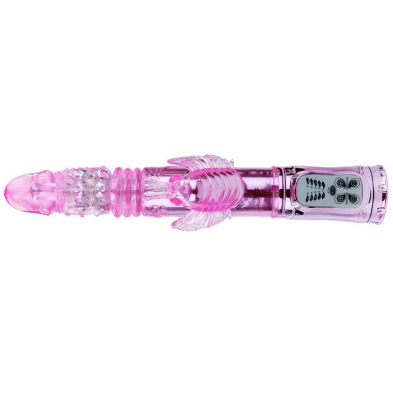 BAILE - RECHARGEABLE VIBRATOR WITH ROTATION AND THROBBING BUTTERF STIMULATOR - Afbeelding 3