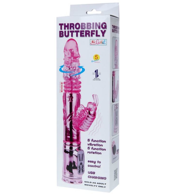 BAILE - RECHARGEABLE VIBRATOR WITH ROTATION AND THROBBING BUTTERF STIMULATOR - Afbeelding 9