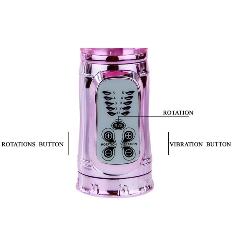 BAILE - RECHARGEABLE VIBRATOR WITH ROTATION AND THROBBING BUTTERF STIMULATOR - Afbeelding 10