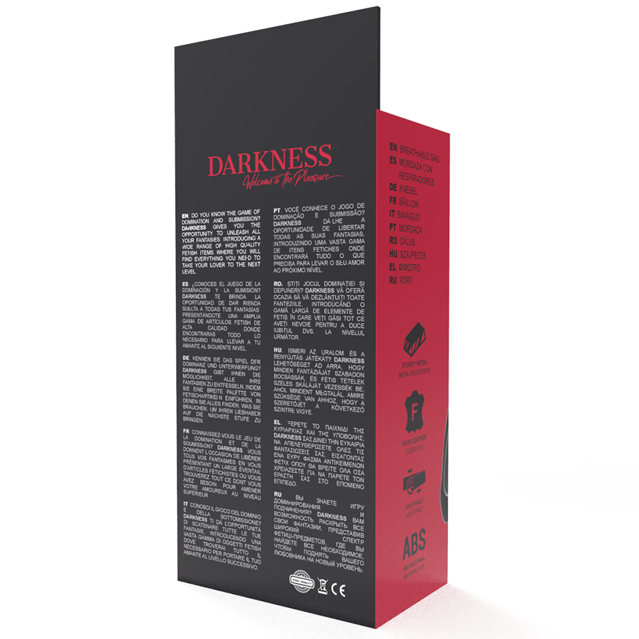 DARKNESS - BLACK BREATHABLE GAG - Afbeelding 2